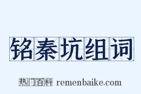 铭秦坑组词是什么意思的图片